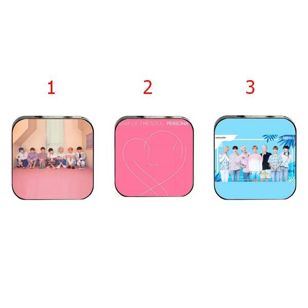 Máy nghe nhạc BTS cầm tay mini tặng tai nghe cắm dây có mic và dây sạc army