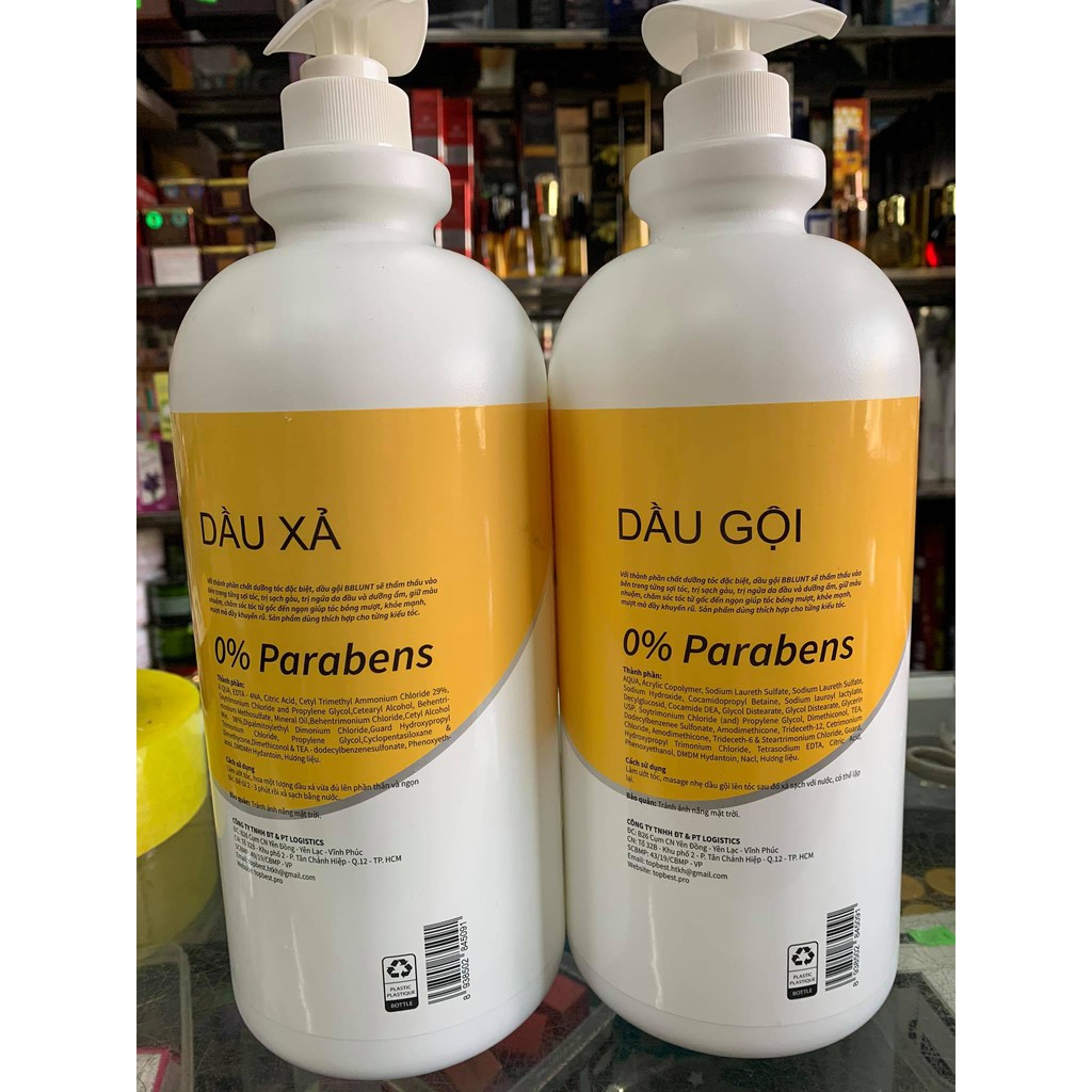 Cặp Dầu Gội Xả BBLUNT cao cấp mềm mượt 2000ml x2
