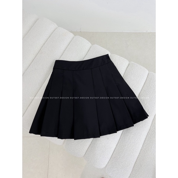 OUTSET chân váy ngắn xếp li cạp (có lót quần)
