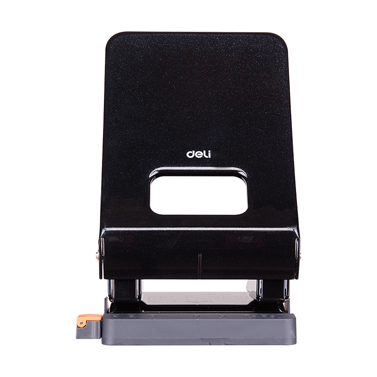 Máy bấm 2 lỗ giấy vỏ kim loại deli 0143 ,bấm đươc 45 tờ giấy định lượng 70gsm