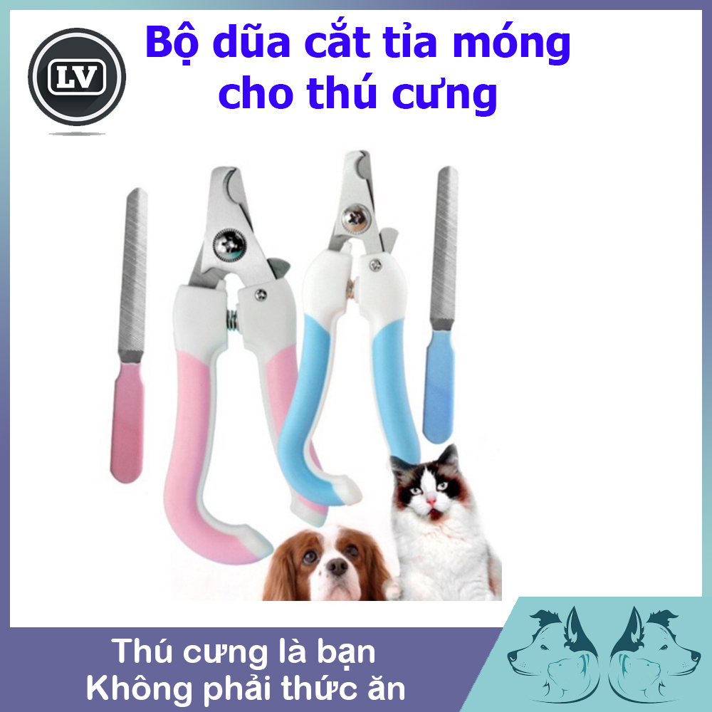 Bộ kìm cắt và dũa móng size nhỏ cho thú cưng chó mèo Phụ kiện Long Vũ