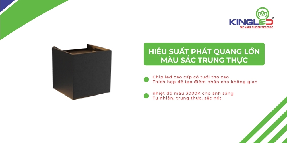 ĐÈN LED GẮN TƯỜNG (LWA5011-BK/WH) KINGLED
