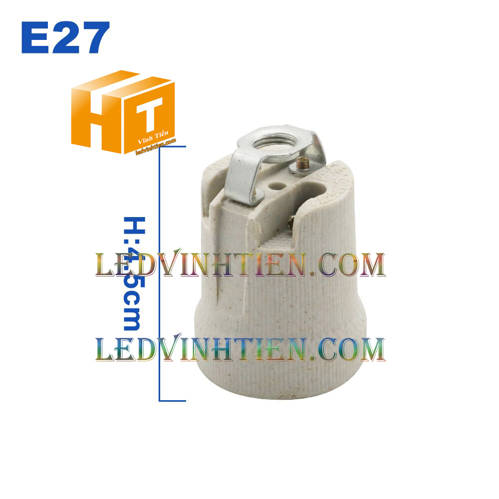 Đuôi đèn sứ E27, E14, cách điện tốt