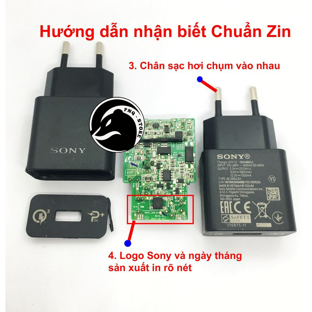 Bộ sạc nhanh SONY UCH12 (Quick Charge 3.0) cáp micro  - BH 06 tháng