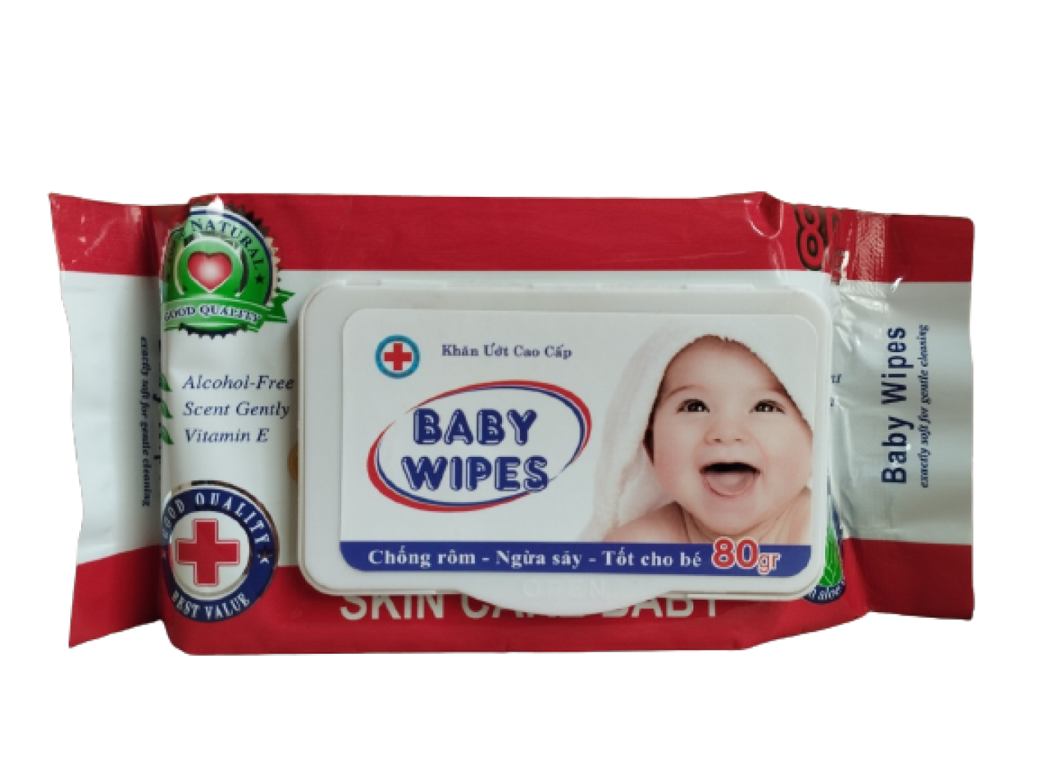 [HCM] COMBO 5 Khăn ướt Baby Wipes 80g