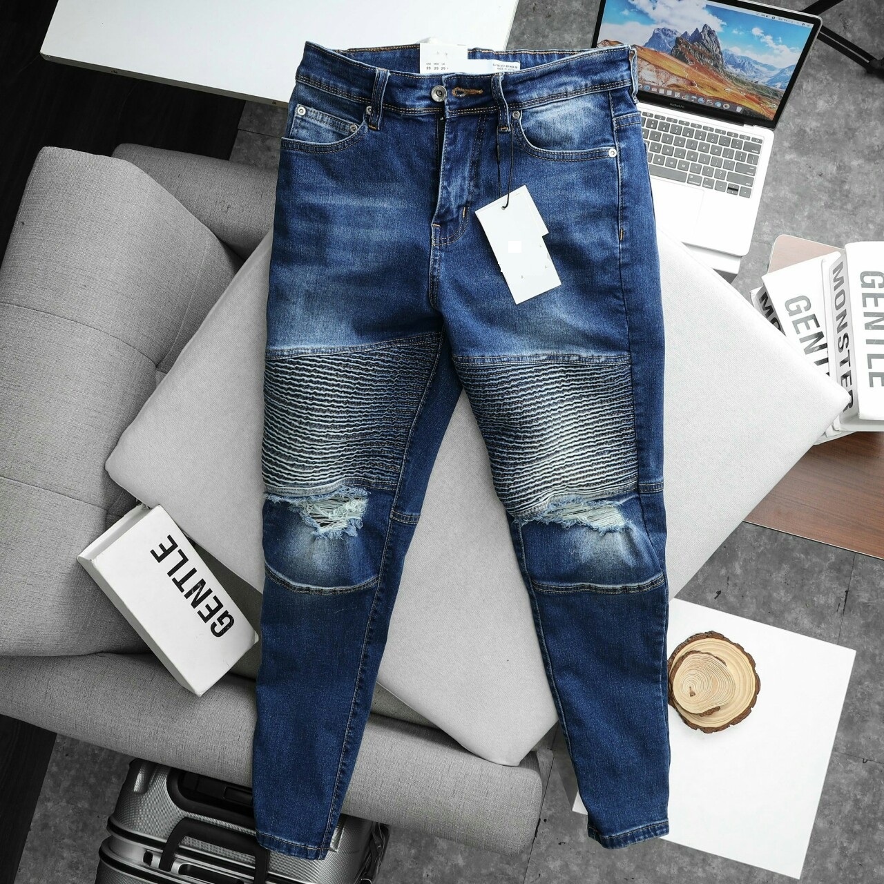 Quần Jean Nam ZR Biker Cao Cấp