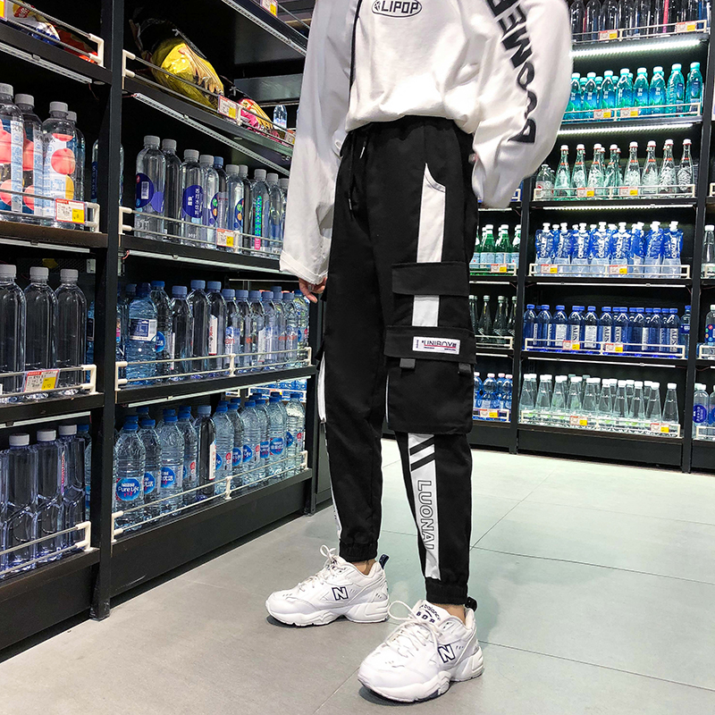 Quần jogger túi hộp nam phối sọc trắng trẻ trung chất thun bc cao cấp siêu co giãn thời trang forhimcs2 jogger nam 9000051c7