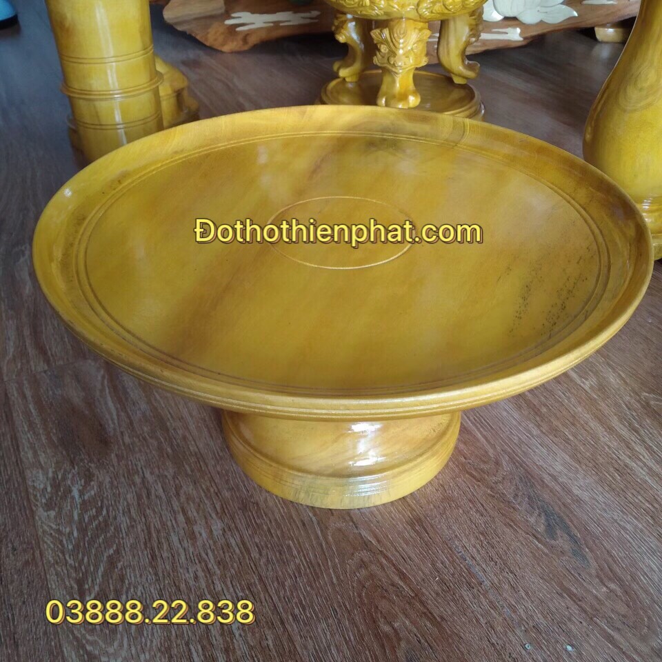 Đĩa trái cây gỗ mít ta đường kính 30cm