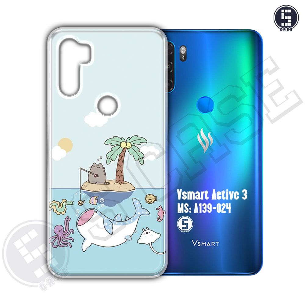 Ốp cho Vsmart Active 3 hình Fishing Cat A139-024
