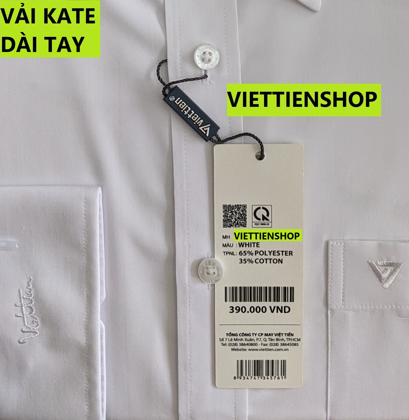 (Regular) shirt Vietnam advanced long-sleeve white