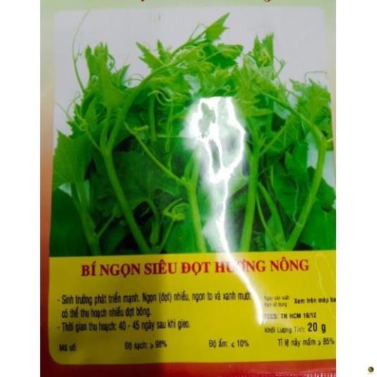 Hạt Giống Bí Ngọn Siêu Đọt- Gói 20 Gram