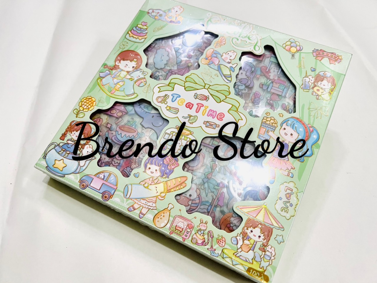 1 MIẾNG STICKER TEA TIME - OCTOBE - Happy day