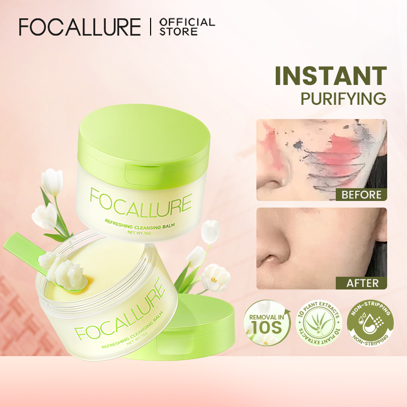 Focallure#PlantFactory Instant Purifying Deep Cleansing Balm 75ml 10X Plant Extracts Moisture Gentle No Irritation No Residue Smooth Fresh Effortlessly Non-stripping