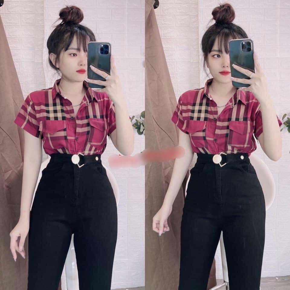 [HCM]ÁO SƠ MI CARO TAY NGẮN SIÊU HÓT  853