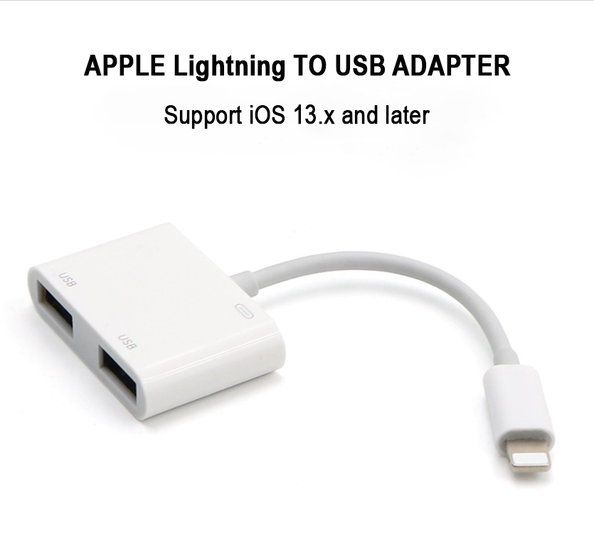 Cáp Chuyển Đổi Apple Lightning Sang 2 Cổng USB Dùng cho iPhone, iPad