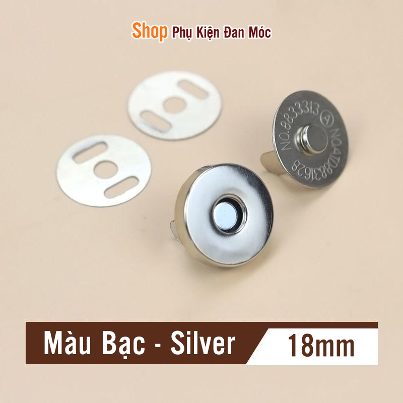 Nút hít nam châm 18mm - Phụ kiện làm túi xách