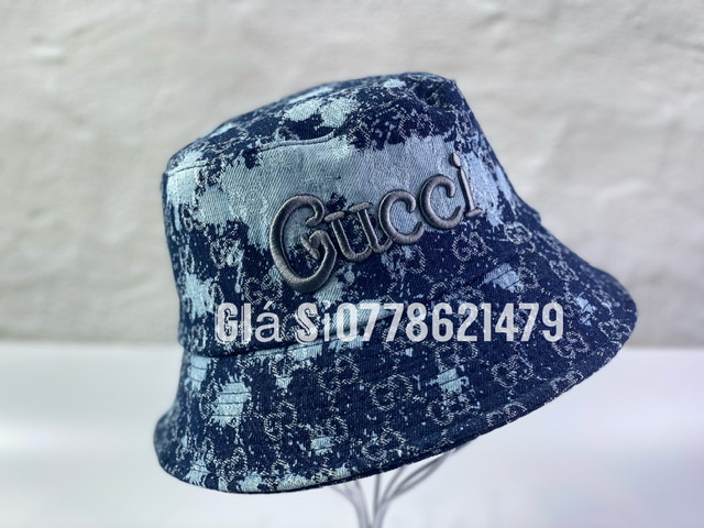 Nón bo bucket- mũ vành Rin loang chữ G (G) thêu chữ sang chảnh thời trang nữ