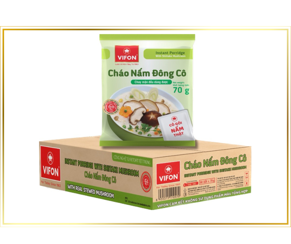 Thùng 50 gói cháo nấm đông cô vifon- 70g/gói