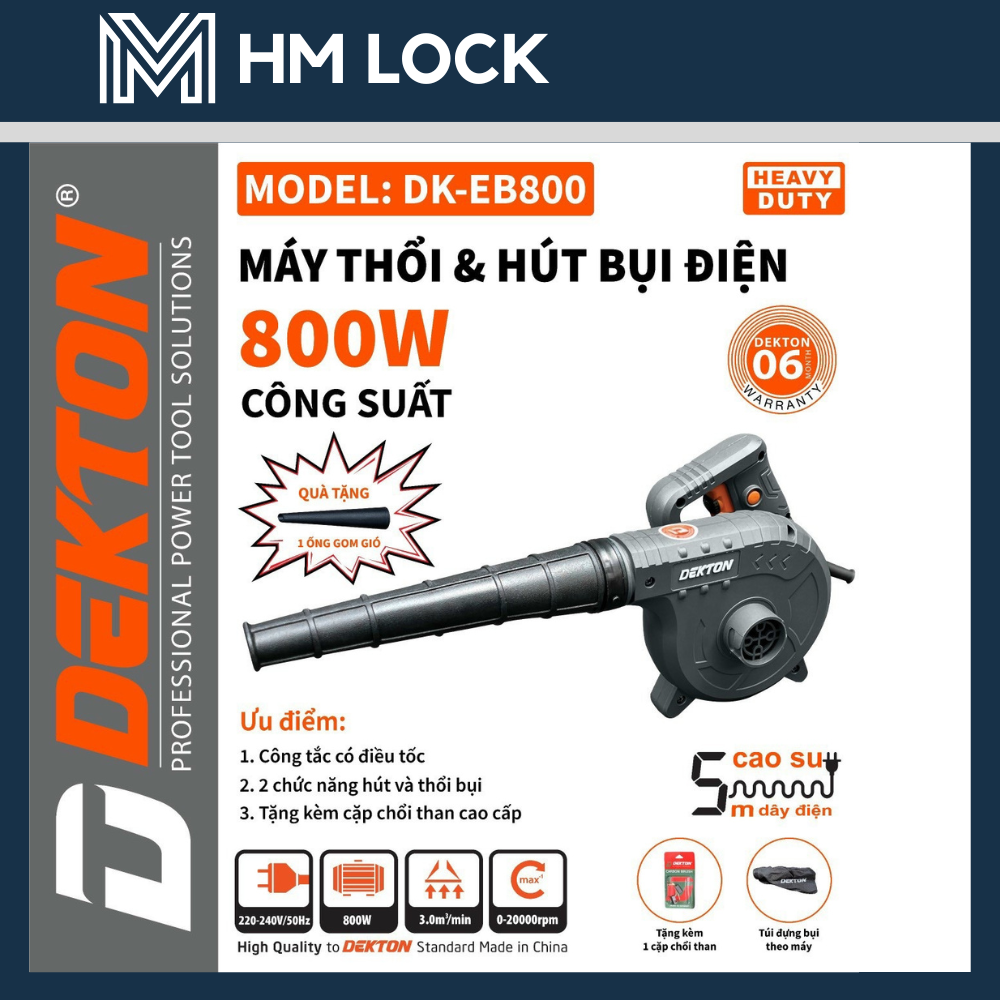 Máy thổi hút bụi dekton 800w, 900w - dk-eb800 dk-eb900 - hàng chính hãng