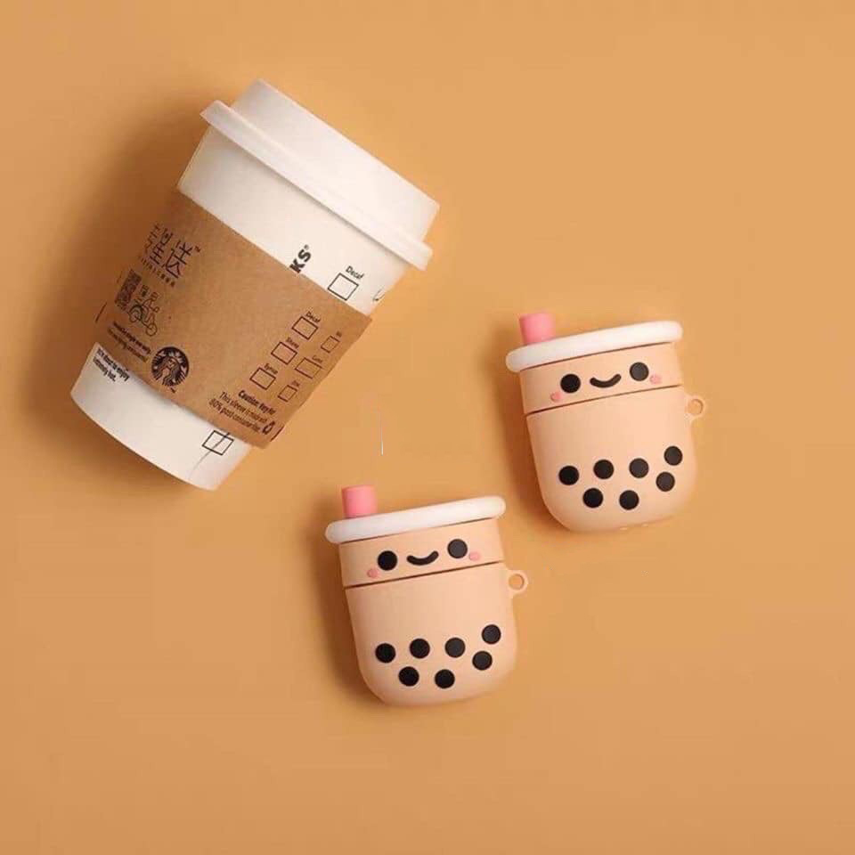 Case airpods 3 PRO 1/2 trà sữa - Vỏ bảo vệ hộp đựng tai nghe airpods 1033CATS