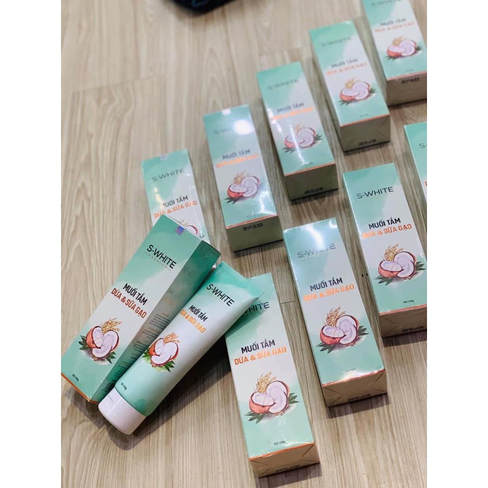 Muối Tẩy Tế Bào Chết Dừa Và Sữa Non Swhite