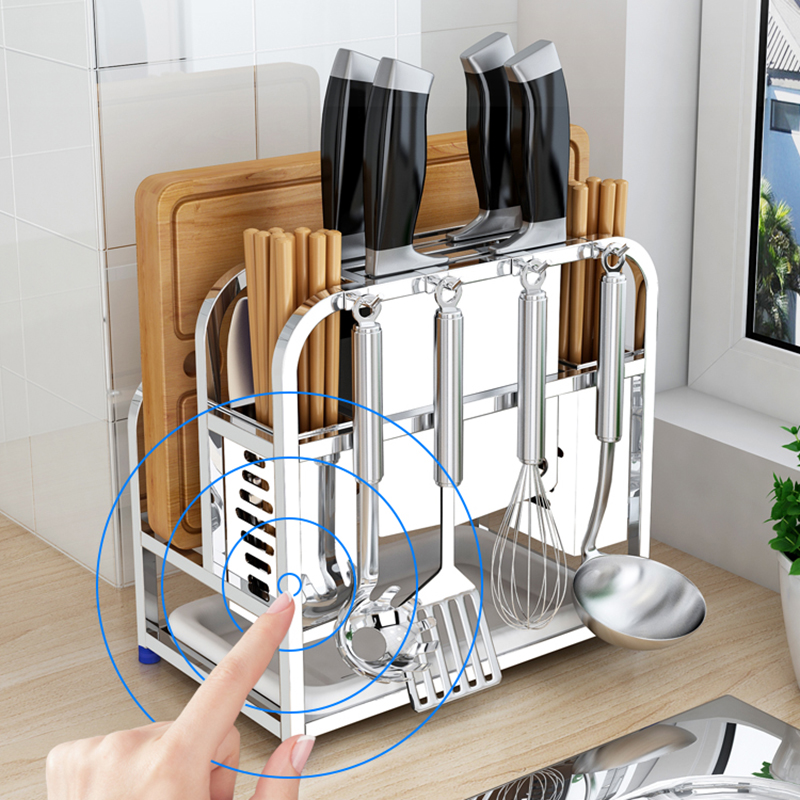 Kệ Để Dao Thớt Đũa Inox Đa Năng Tiện Dụng