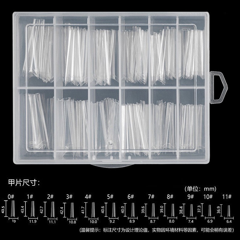 Móng úp siêu dài hộp 240 móng (4.5cm-6cm), móng úp form nhọn, form thang, form vuông, tip tre, tip thang