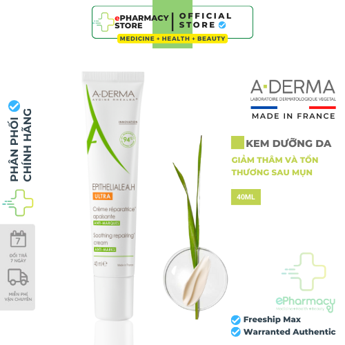 ADERMA Kem Dưỡng Epitheliale A.H Ultra Soothing Repairing Cream hỗ trợ liền sẹo, tái tạo da
