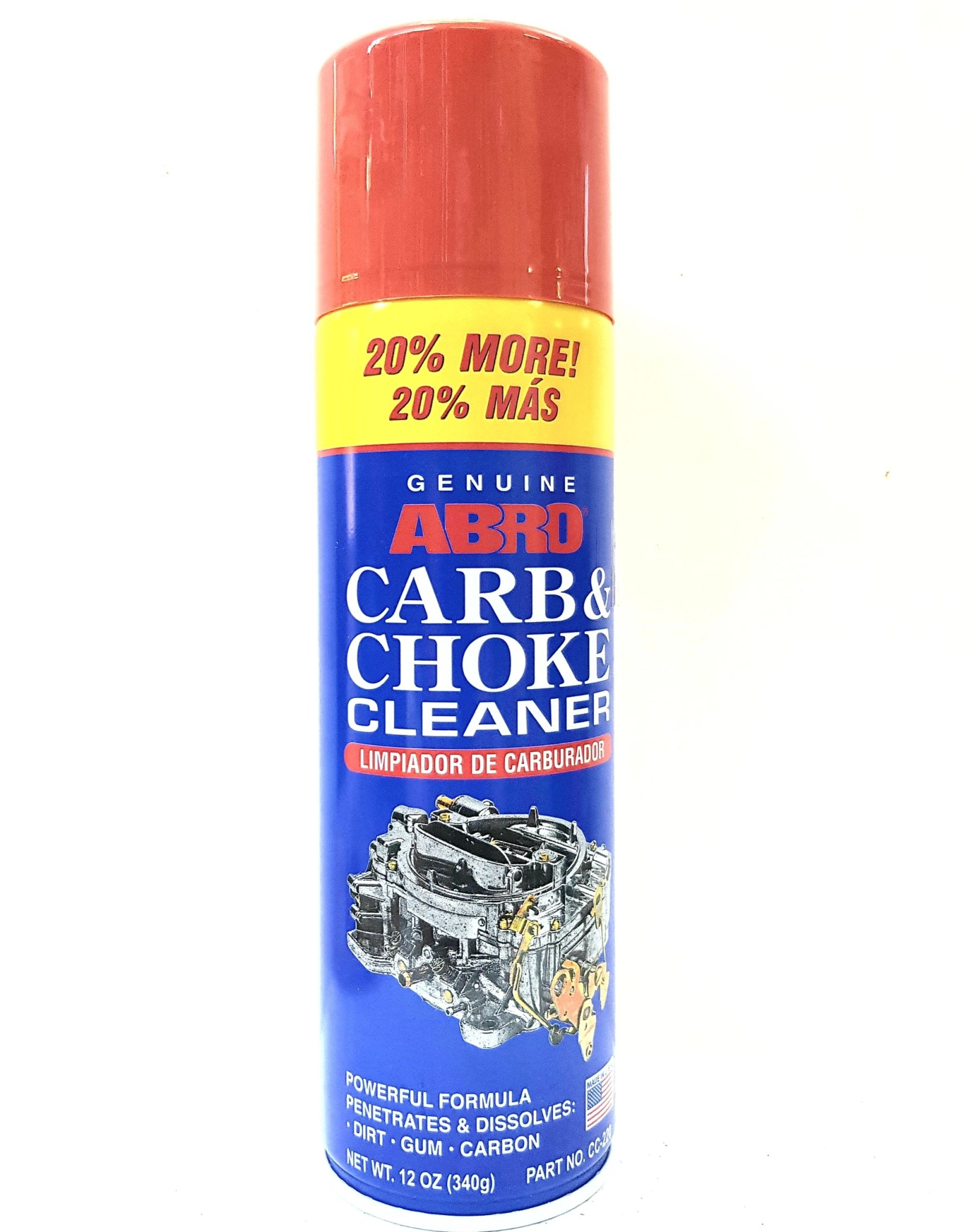 [HCM]Chai xịt súc bình xăng con Abro carb & choke cleaner 340g