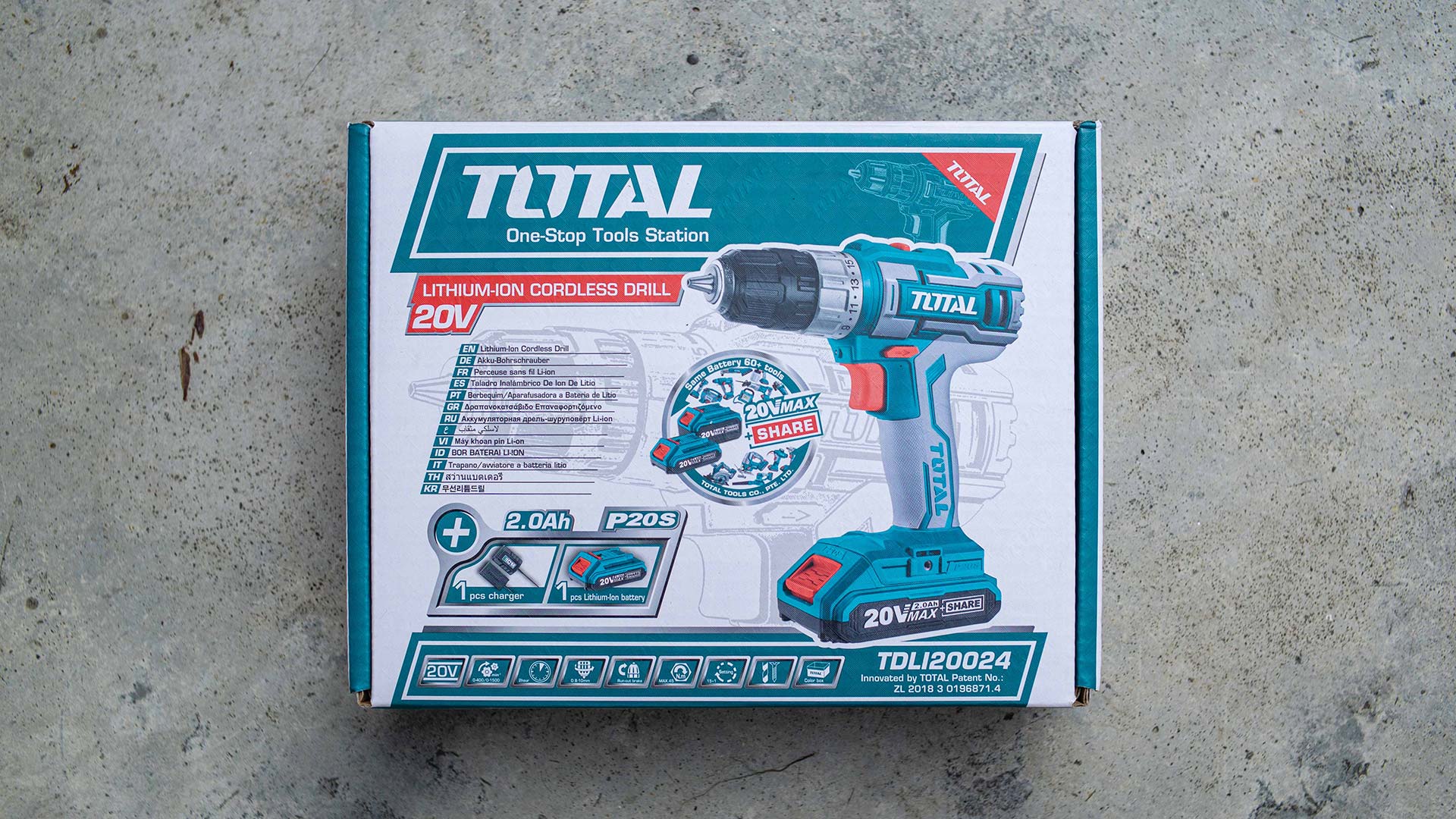 MÁY KHOAN DÙNG PIN LITHIUM 20V TOTAL TDLI20024