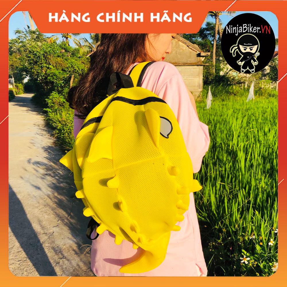 Balo khủng long đựng nón bảo hiểm - Màu vàng vải lưới 2 lớp
