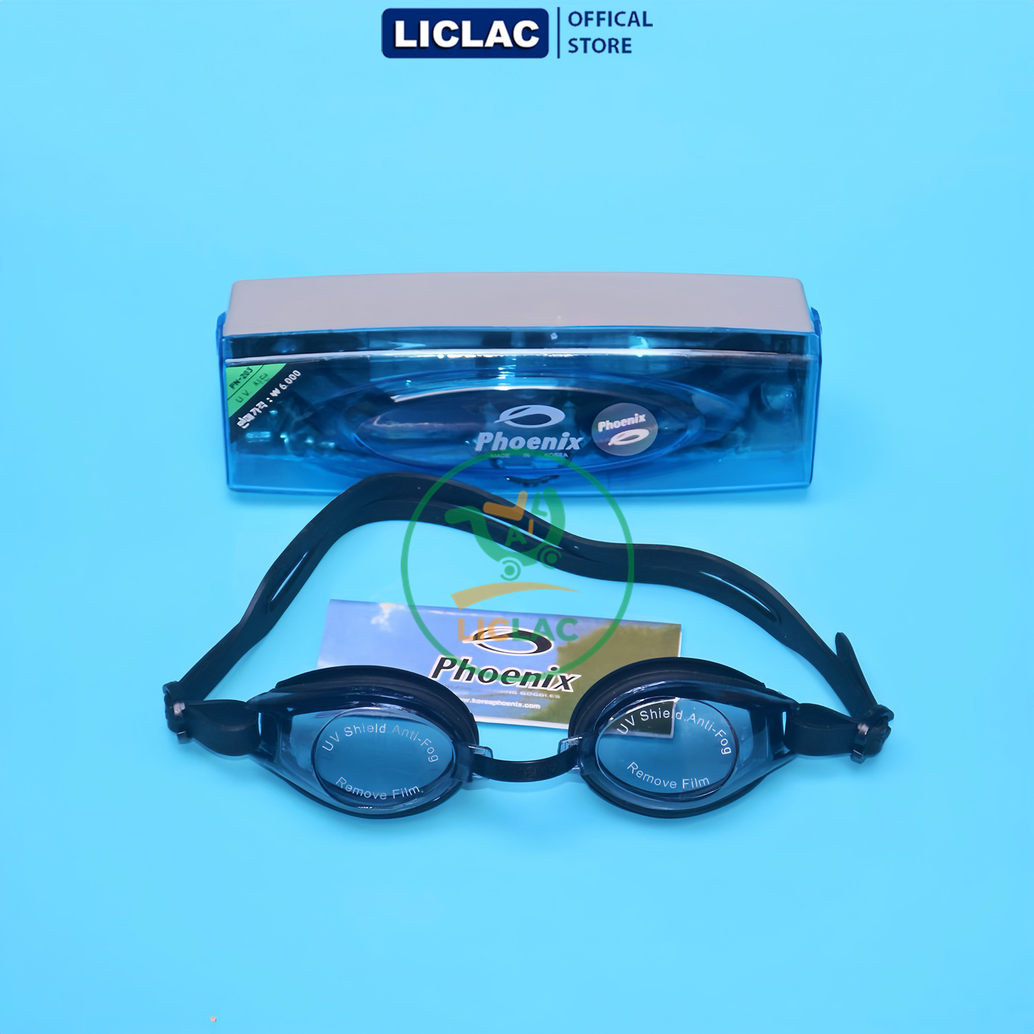 Phoenix swimming goggles offer 2 ear plugs, premium swimming goggles silicone strap and edge waterproof UV-proof anti-fogging