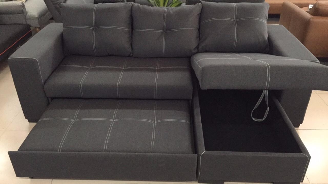 Sofa góc kiêm giường xuất Mỹ USAGB001-X ( Xám đậm)