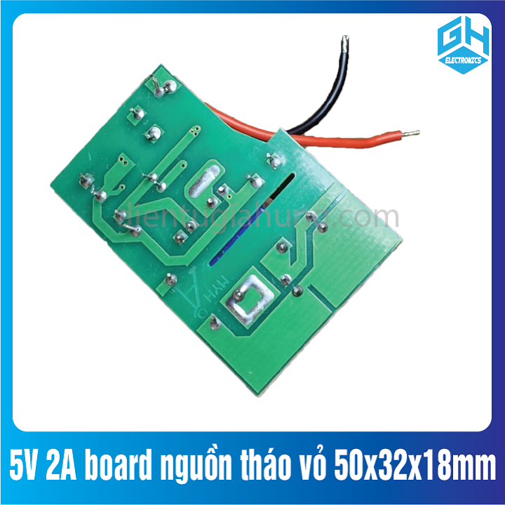 5V 2A board nguồn tháo vỏ 50x32x18mm