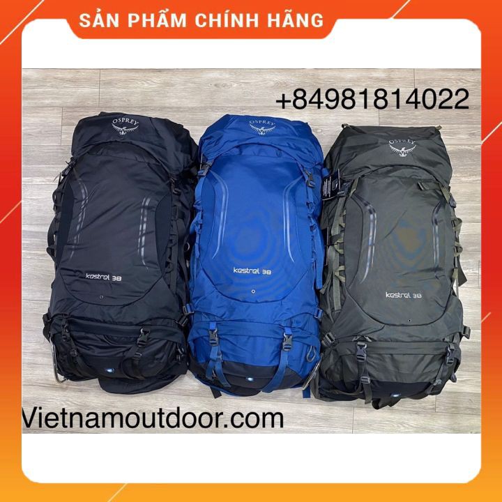 Balo du lịch leo núi phượt nam OPR Kestrel 38 cao cấp Backpack Trekking nam nữ có đai trợ lực chống nước tốt đi kèm áo mưa balo