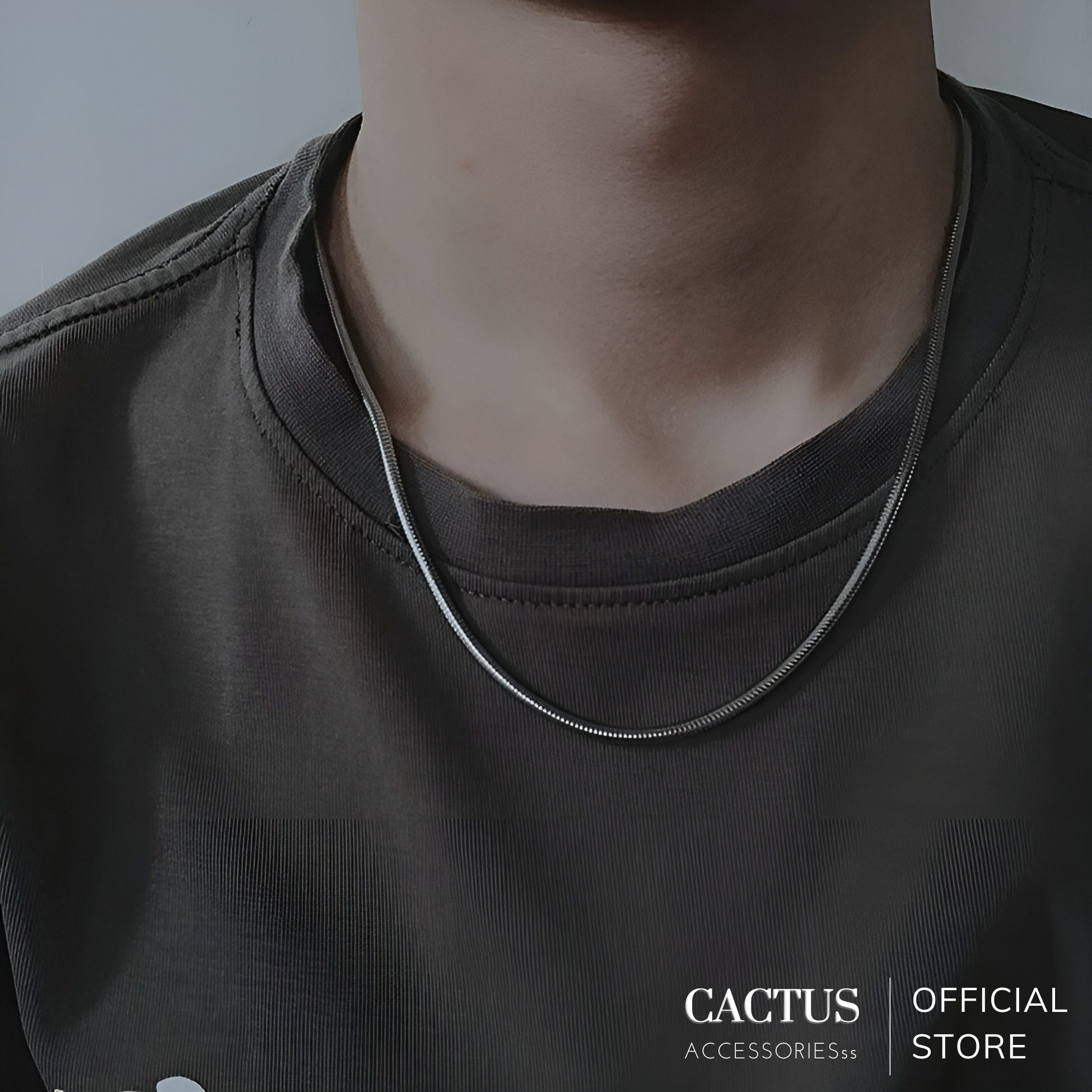 Dây chuyền lụa trơn BASIC mỏng dẹp thép titan không gỉ - Cactus Accessoriesss