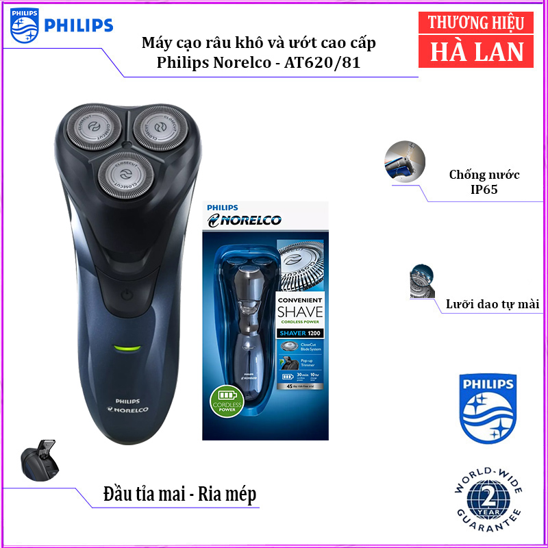 Máy cạo râu khô và ướt philips norelco at620/81