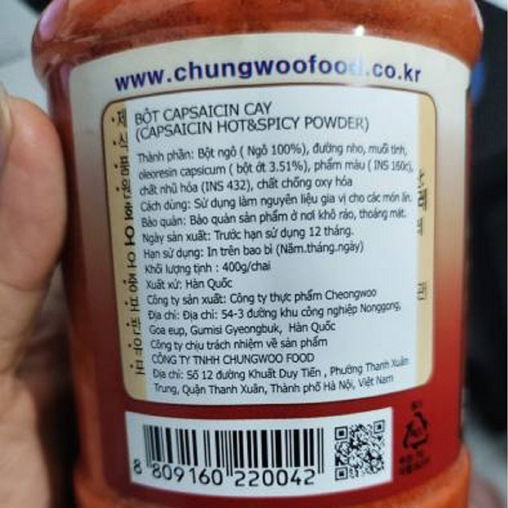Bột ớt siêu cay Hàn Quốc 1kg/400g