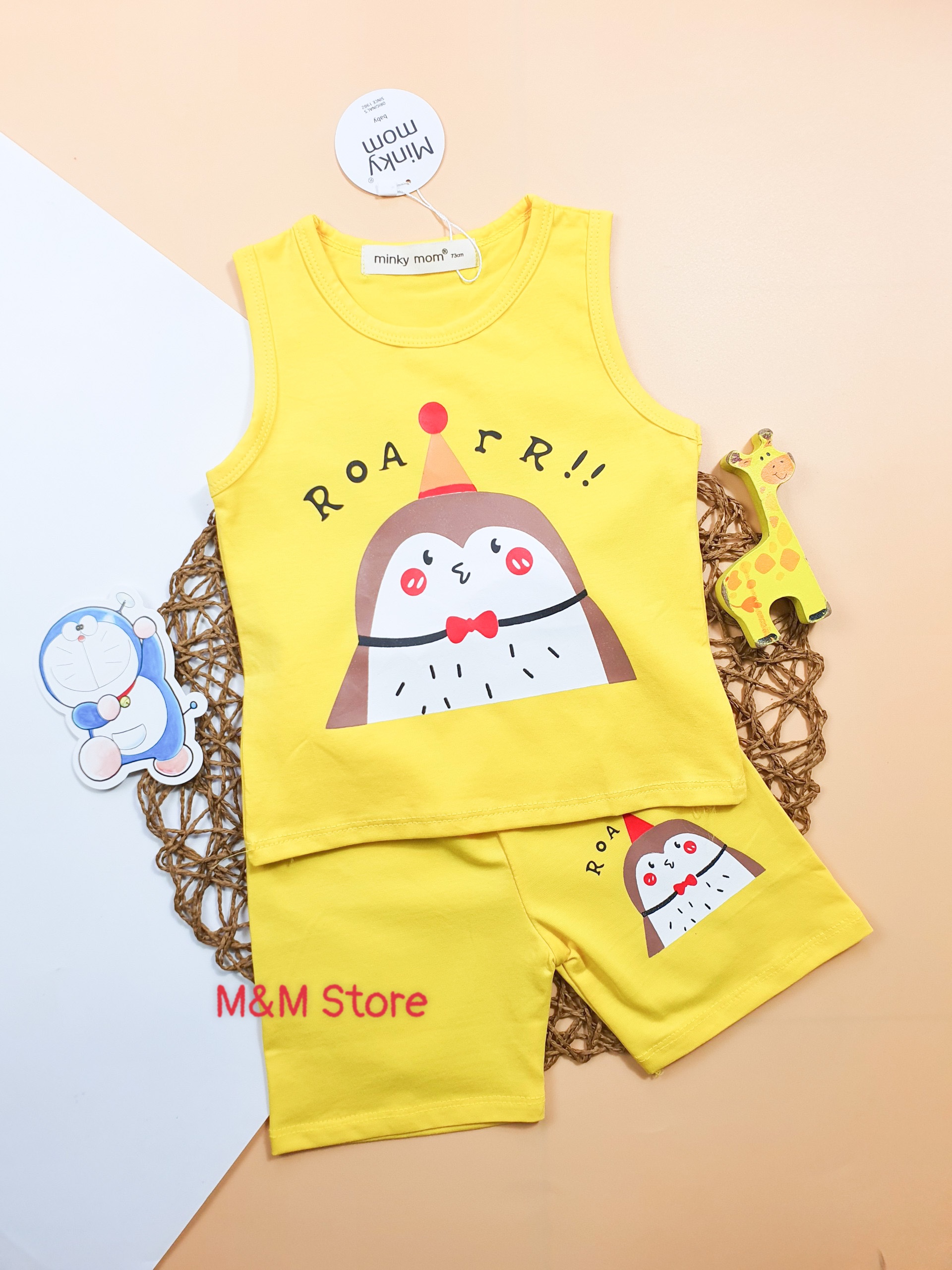 SALE SỐC BỘ 3 LỖ COTTON MINKY MOM CAO CẤP