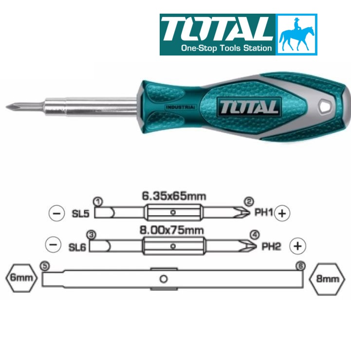 Bộ tua vít đa năng 8 đầu vít total tacsd30086