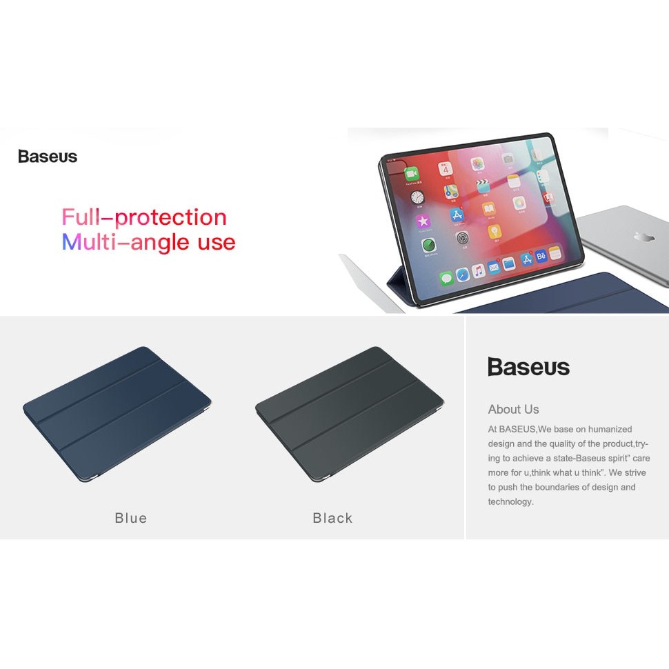 Bao da baseus simplism y-type leather cho ipad pro 11/12.9 inch