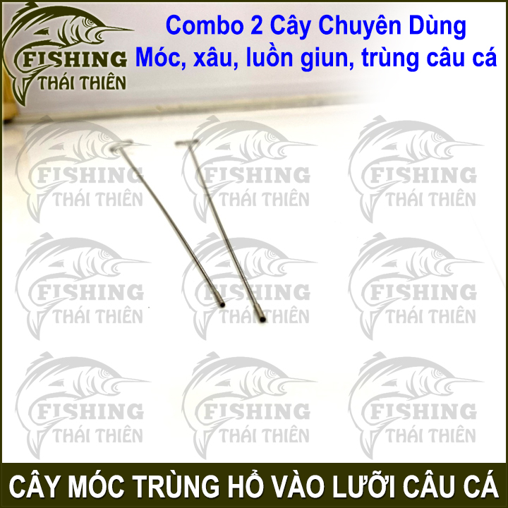 [HCM]Combo 2 Cây Móc Trùng Hổ Giun Vào Lưỡi Câu Cá