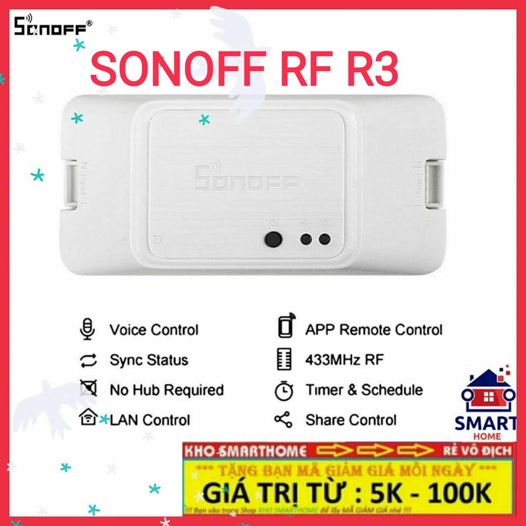Công tắc thông minh SONOFF RF R3, điều khiển từ xa qua sóng RF 433Mhz, WIFI, 3G, 4G