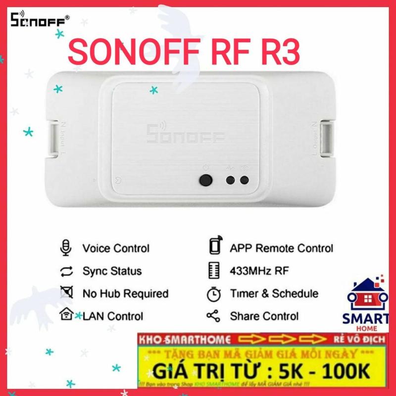 Công tắc thông minh SONOFF RF R3, điều khiển từ xa qua sóng RF 433Mhz, WIFI, 3G, 4G