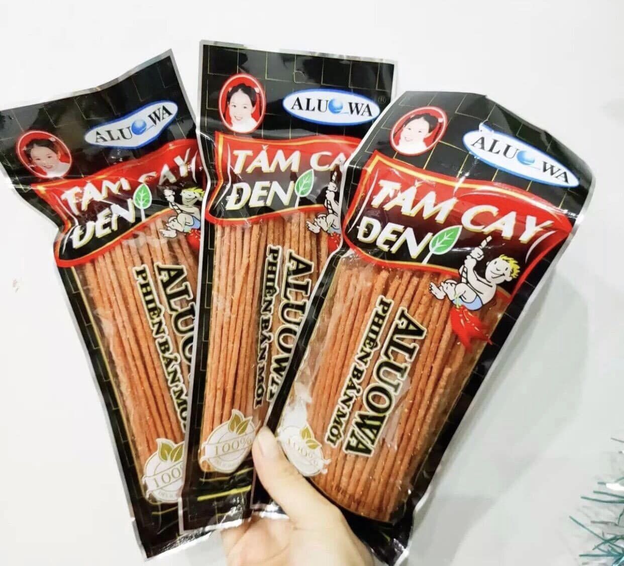 Snack tăm cay đen tuổi thơ combo 5 gói