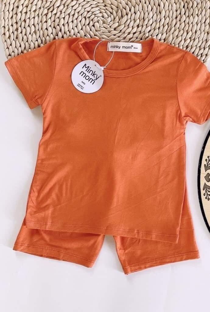 Đồ Bộ Thun Trơn Cho Bé Gái Co Dãn Thoải Mái