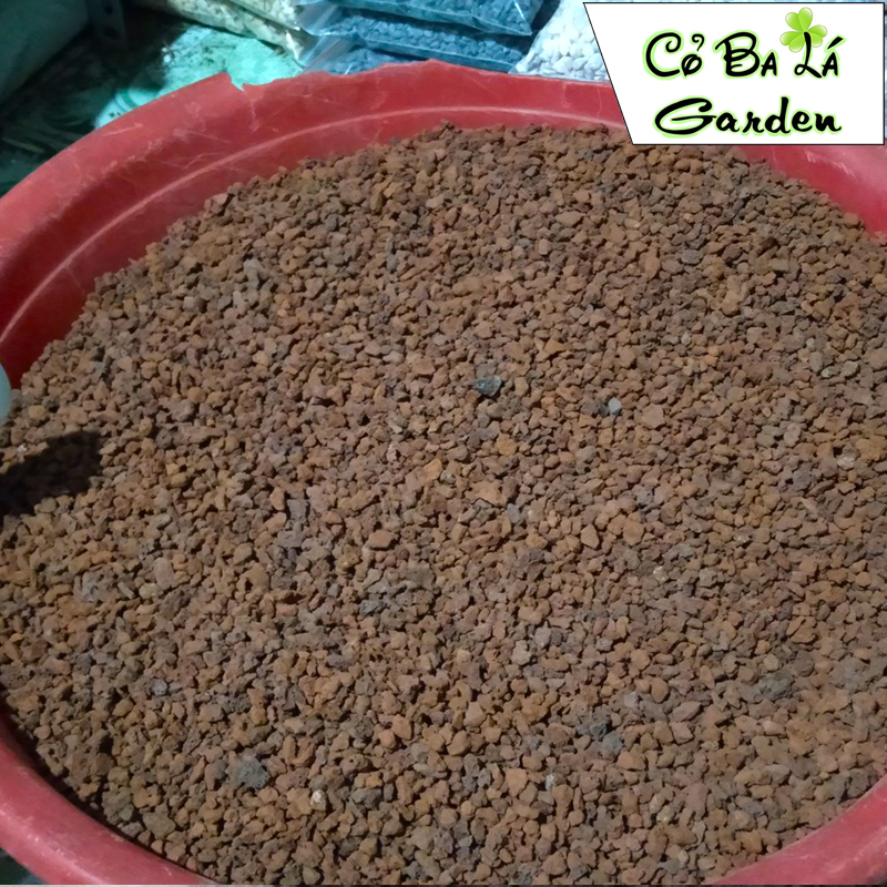 Đá Lava Đỏ,Đen , túi 1-kg Đá nham thạch đỏ.đen
