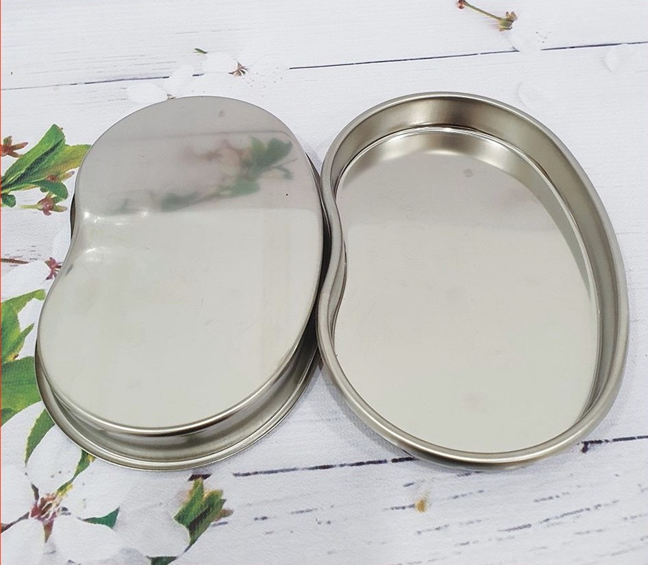 Khay inox đựng dụng cụ nail (khay trung)