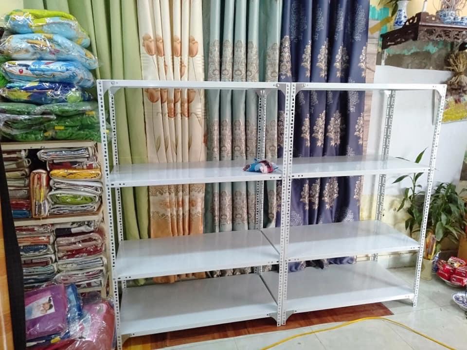 Kệ Sắt V Lỗ R40xD100xC150X4 tấm