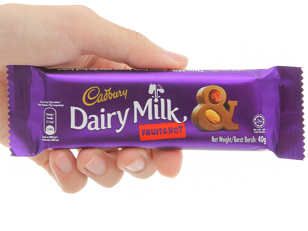 [HCM]2 Socola sữa trái cây Cadbury Dairy Milk (thanh 40g)